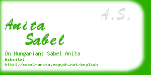 anita sabel business card
